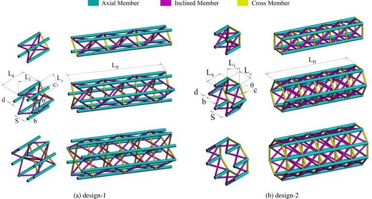 Warren truss inspired hierarchical beams for three dimensional hierarchical truss lattice materials