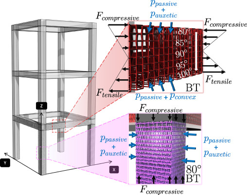 Enhancing mortar composite matrices with three-dimensional auxetic truss lattice materials for reinforced concrete structures
